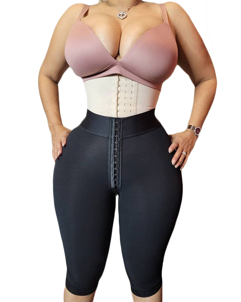 Shapshe® Front Closure Hourglass Bodyshaper High Compression Shorts Butt Lifter