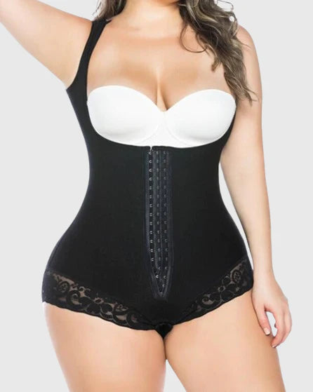 Shapshe® Women's Open Bust Tummy Control Lace Bodysuits Shapewear