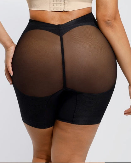 Women's Seamless Mesh High Waist Shapewear Shorts Thigh Slimmer Underwear