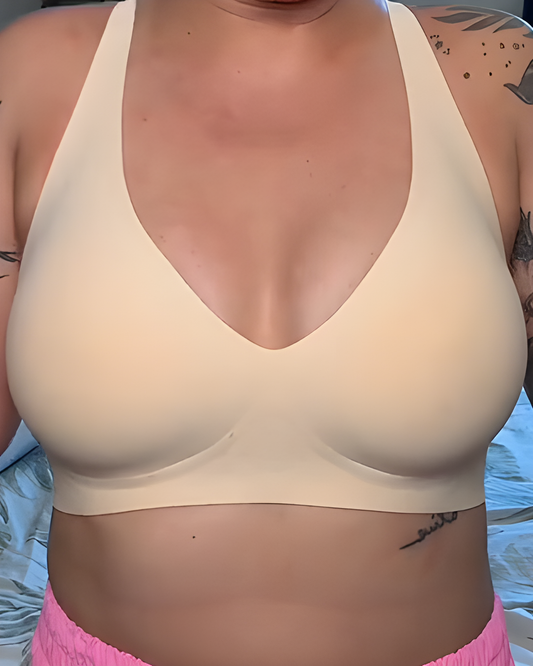 Deep V Neck Seamless Comfortable Breathable Wireless Bra