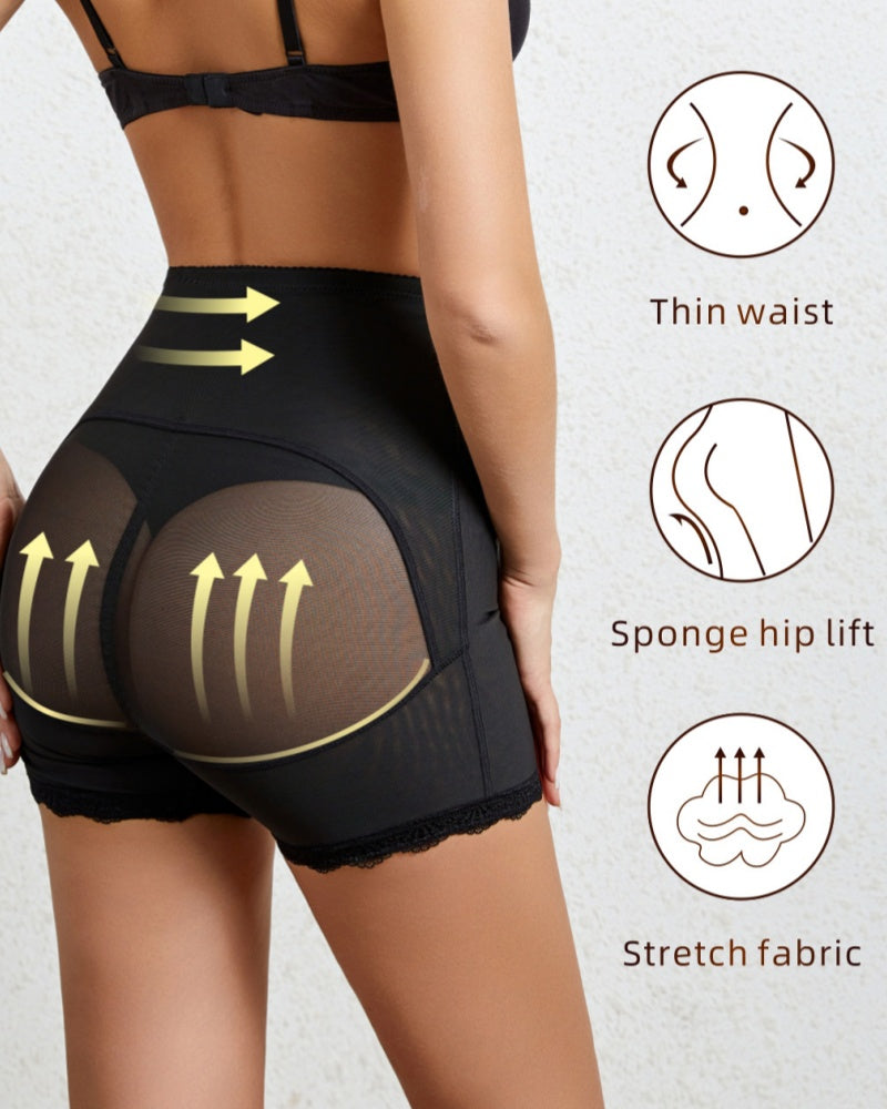 Breathable Seamless High Waist Shaping Shorts with  Hook and Eye