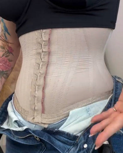 Fajas Colombianas Hook And Eye Tummy Tuck Waist Trainer With Steel Bones (Pre-Sale)