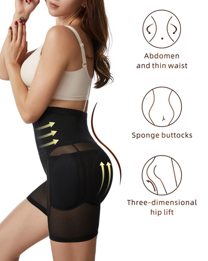 Curvy Hip Enhancer Breathable Mesh Tummy Control Shaping Shorts