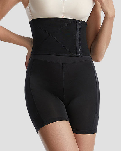 8 Breasted Hooks High Compression Tummy Control Butt Lifting Shaping Shorts