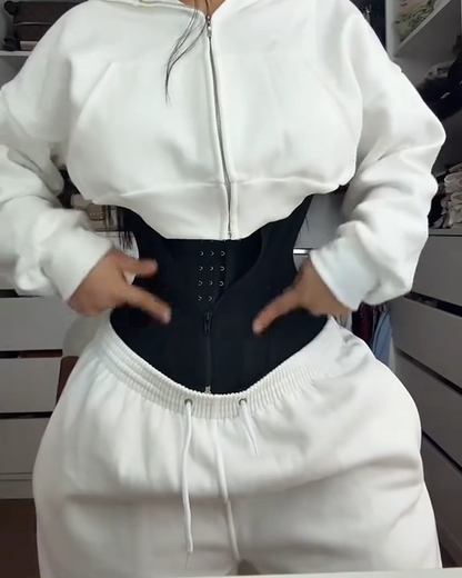 Fajas Colombianas Double Compression Invisible Closure Waist Trainer With Steel Bones