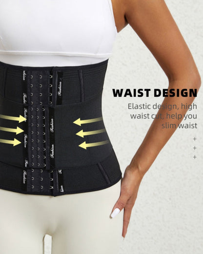 Fajas Colombianas Double Layer Postpartum Waist Trainer With Hook And Eye