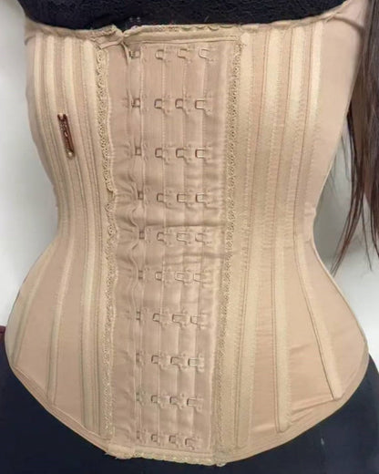 Fajas Colombianas Open Bust Corset Tummy Control Waist Trainer With Lace Trim