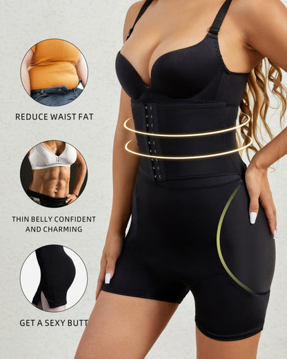High Waisted Front Hook And Eye Butt Lifting Shaping Shorts