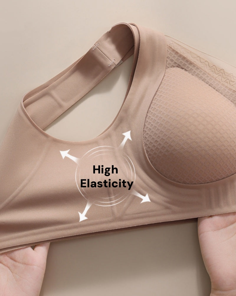 Breathable Seamless Mesh Push Up Anti Sagging Bra
