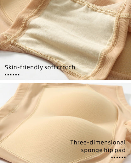 Mesh Tummy Control Butt Lift Smoothing Shaping Shorts With Sponge Pad