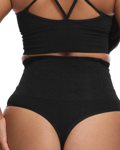 High Waisted Seamless Tummy Control Shaping Thong  Shapewear Panties