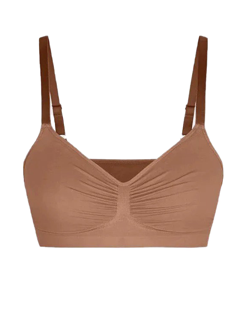 Women's Seamless Breast Support Shaping Bra with Adjustable Strap
