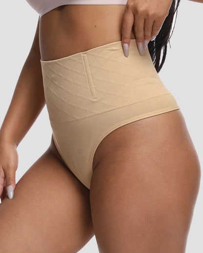 High Waisted Seamless Tummy Control Shaping Thong  Shapewear Panties