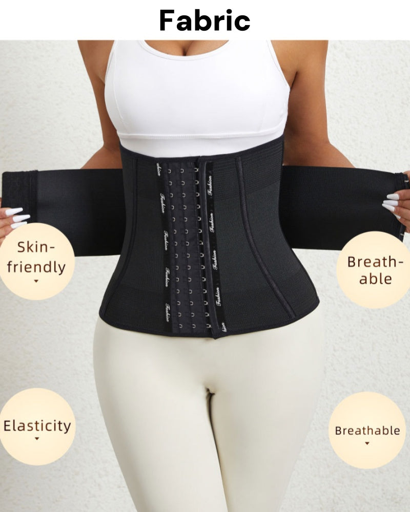 Fajas Colombianas Double Layer Postpartum Waist Trainer With Hook And Eye