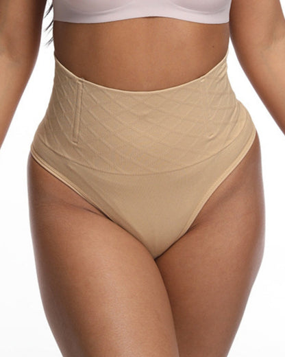 High Waisted Seamless Tummy Control Shaping Thong  Shapewear Panties