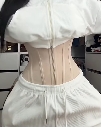 Fajas Colombianas Double Compression Invisible Closure Waist Trainer With Steel Bones