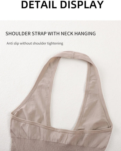 Push Up Halter Neck Backless Mesh Thong Shapewear Bodysuit